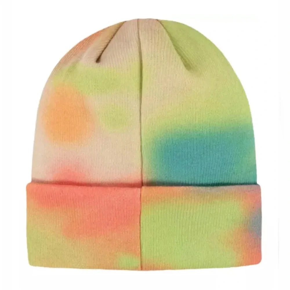 Retro Tie Dye cuff Beanie hat big kids boys nike Air Jordan yellow green orange